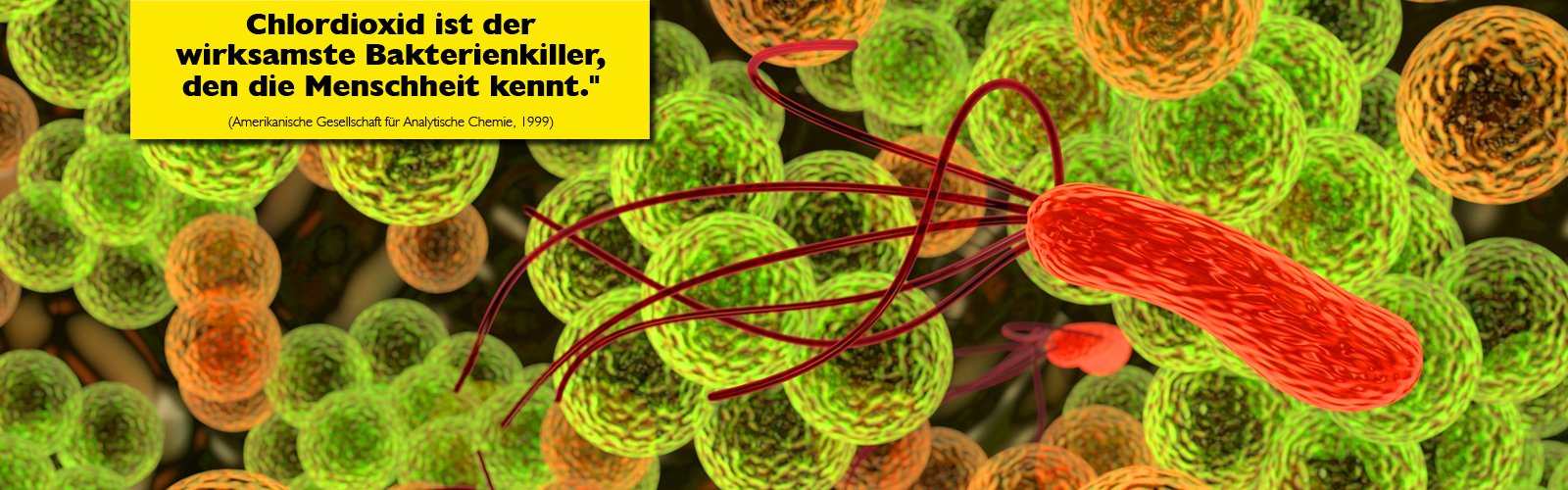 Chlordioxid ist der wirksamste Bakterienkiller, den die Menschheit kennt. Chlordioxid ist der wirksamste Bakterienkiller, den die Menschheit kennt.